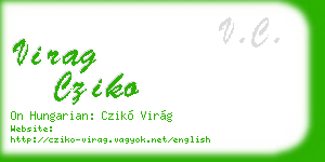 virag cziko business card
